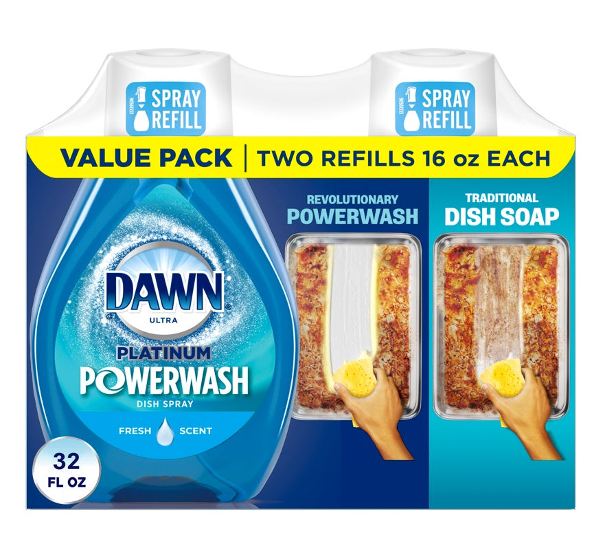 Dawn Ultra Platinum Powerwash Dish Spray Refills Fresh Scent Twin Pack - 16oz/3pk