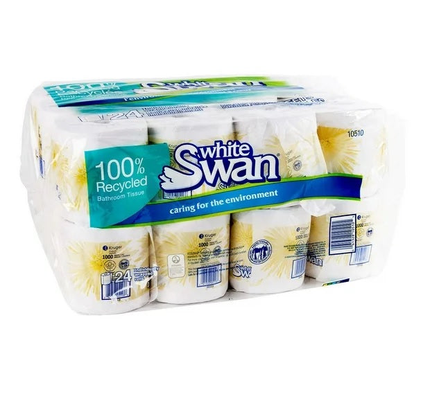 White Swan 1-ply Individually Wrapped Bathroom Tissue Rolls - 24ct/1pk