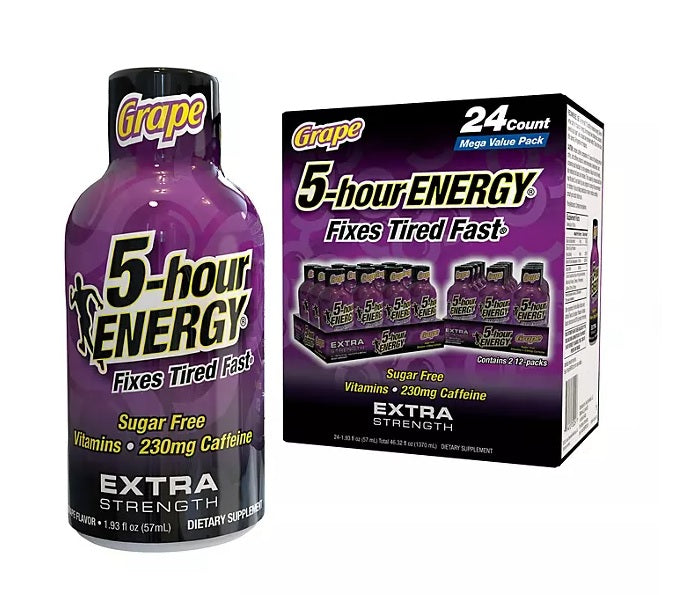 5-Hour Energy Extra Strength@Shots GRAPE - 1.93oz/24pk