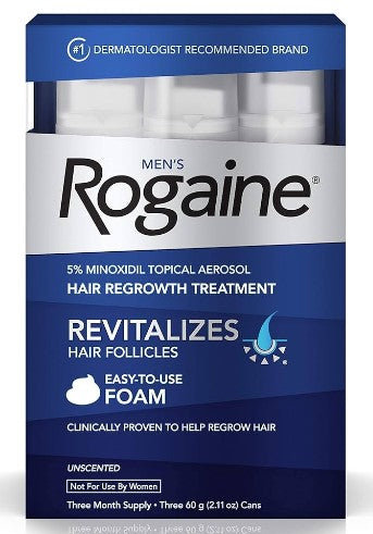 Rogaine Hair Regrowth Treatment FOAM 5% Minoxidil Topical Aerosol - 3ct/6pk