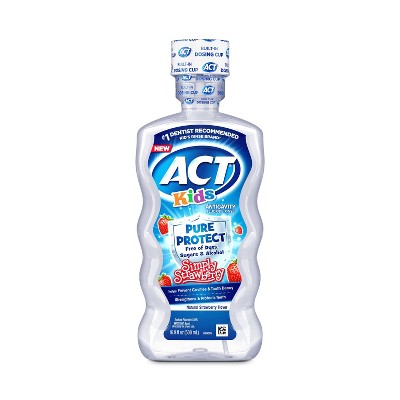 ACT Kids Pure Protect Mouthwash Simply Strawberry - 16.9oz/24pk