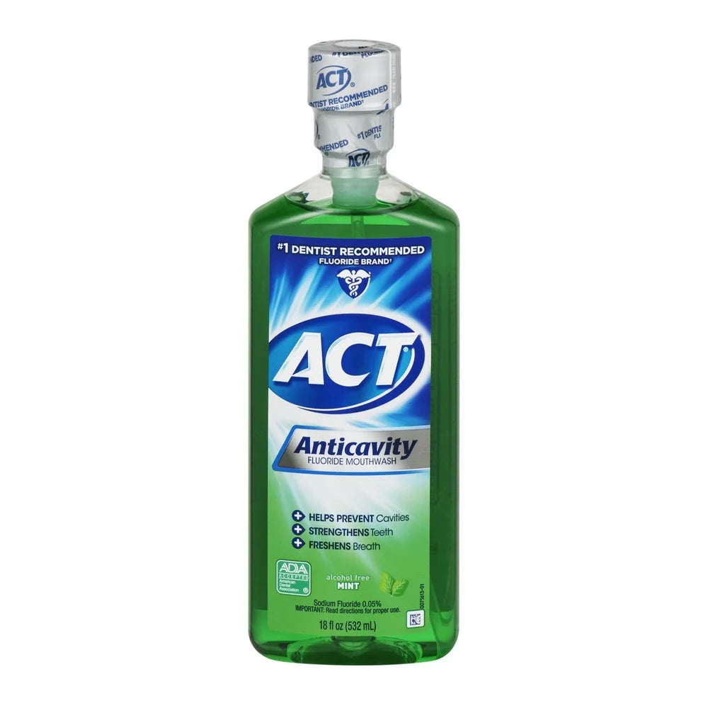 Act Mouthwash Mint - 18oz/6pk