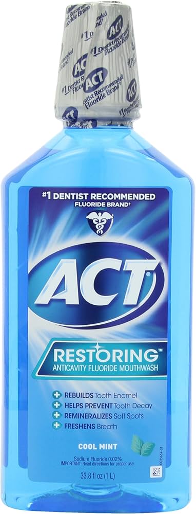 Act Restoring Mouthwash Cool Mint - 33.8oz/6pk