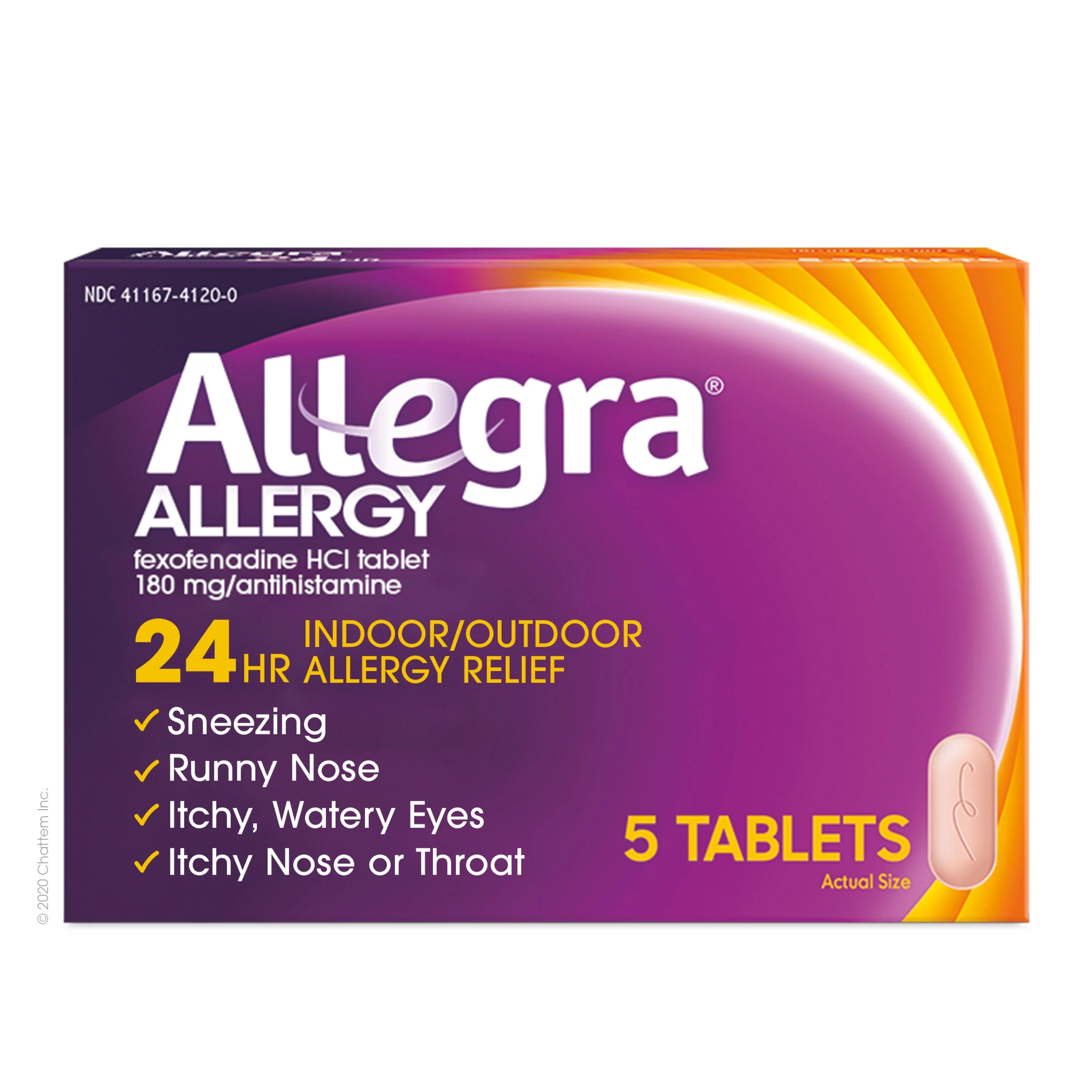 Allegra Allergy Adult 24 hour Tablets (180mg) - 5ct/24pk