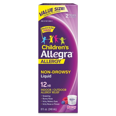 Children Allegra Allergy 12 hour Oral Suspension Berry Flavor (30mg) - 8oz/24pk