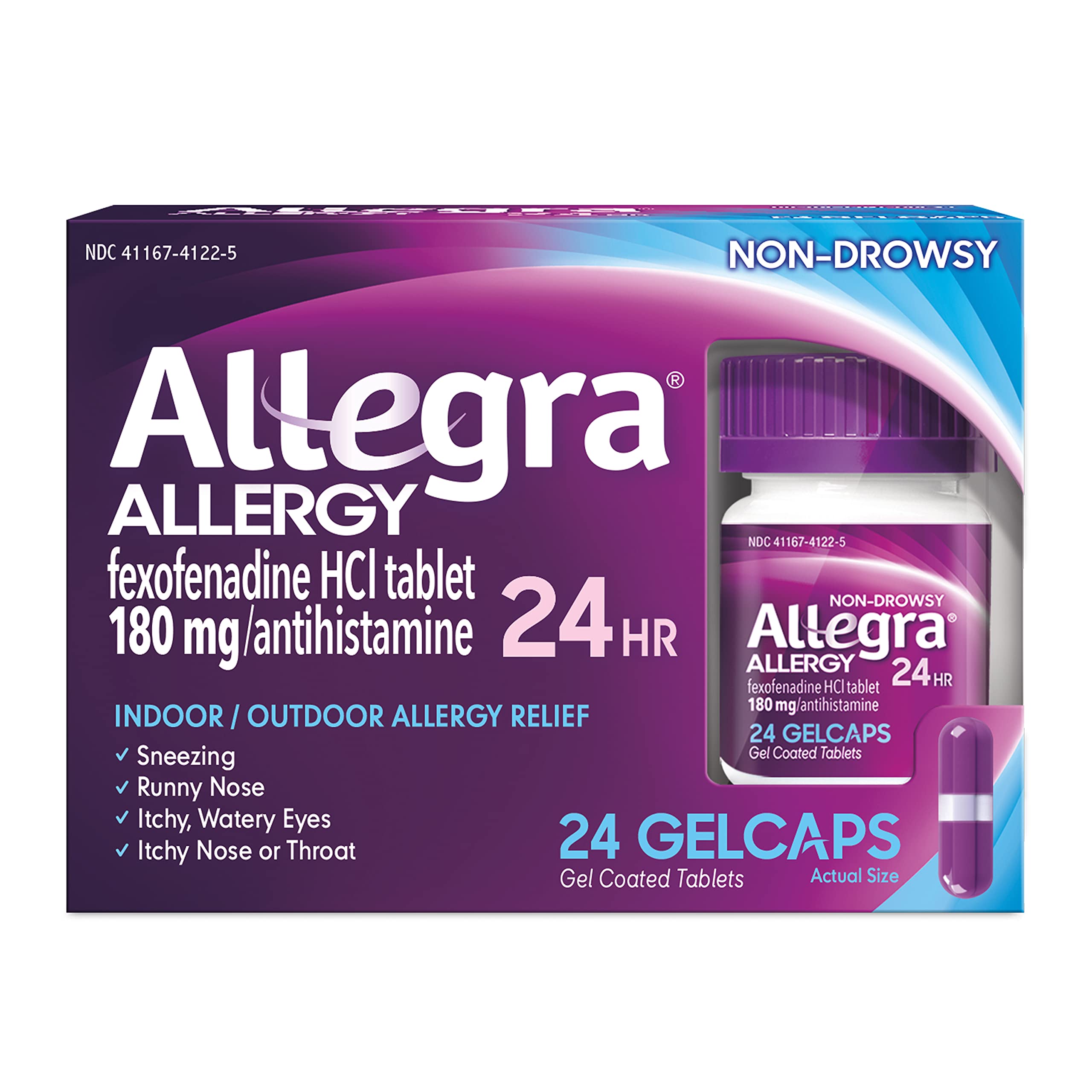 Allegra Allergy 24 hour Gelcaps (180mg) - 24ct/24pk