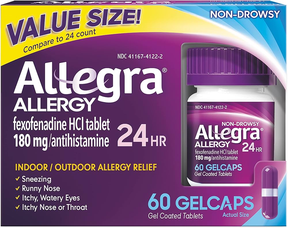 Allegra Allergy 24 hour Gelcaps (180mg) - 60ct/24pk