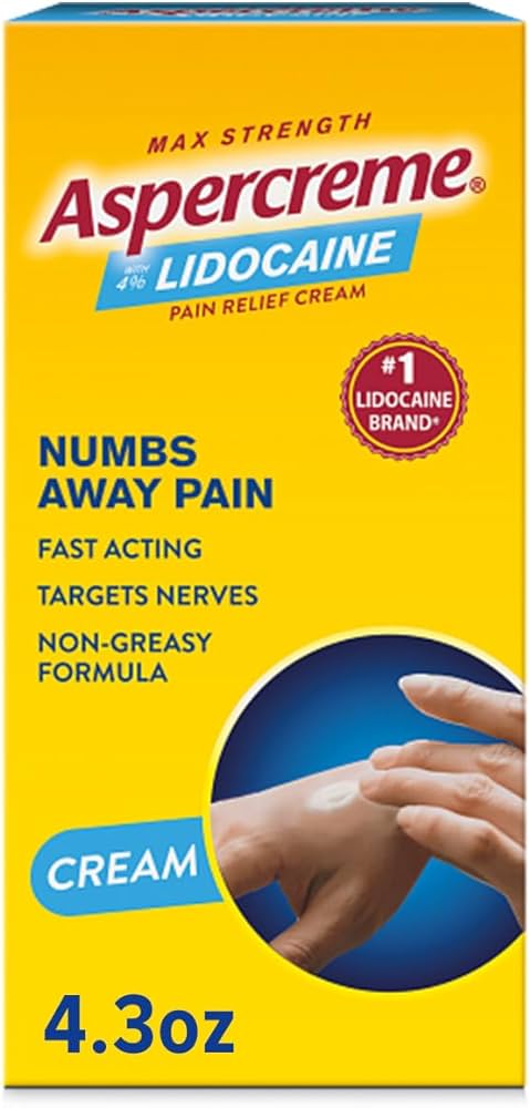 Aspercreme Lidocaine Pain Relief Cream - 4.3oz/12pk