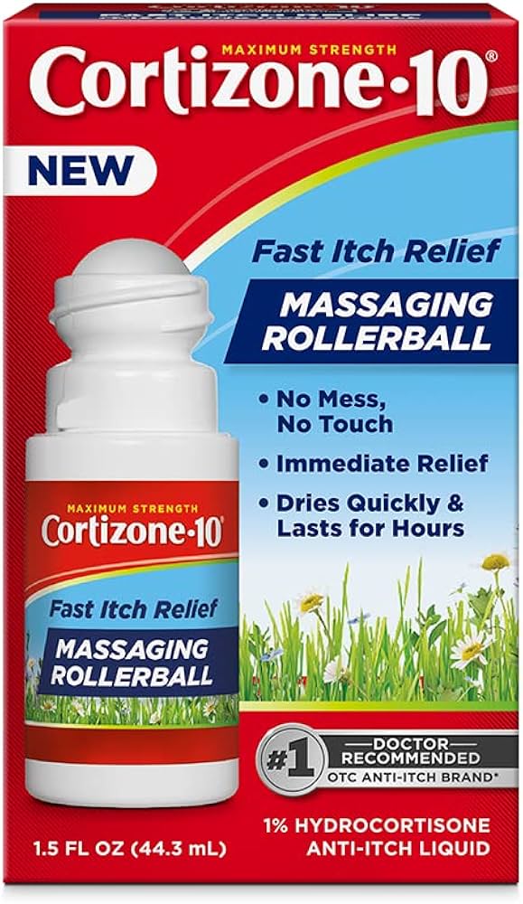 Cortizone 10 Maximum Strength Fast Itch Relief Massaging Rollerball- 1.5oz/24pk