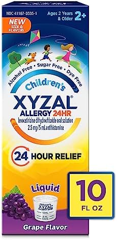 Children's Xyzal Allergy 24 hour Oral Solution Grape - 10oz/24pk