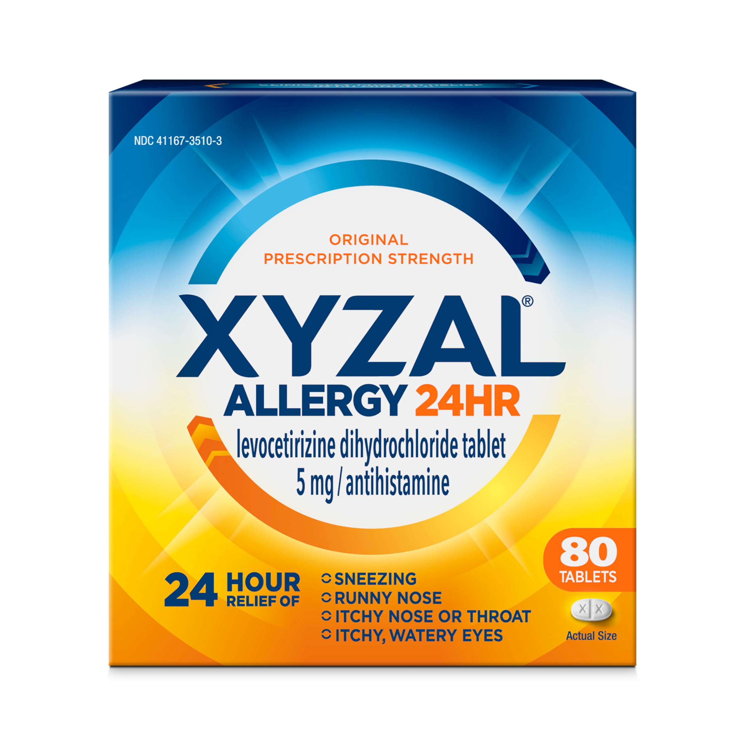 Xyzal Allergy Adult 24 hour Tablets - 80ct/24pk