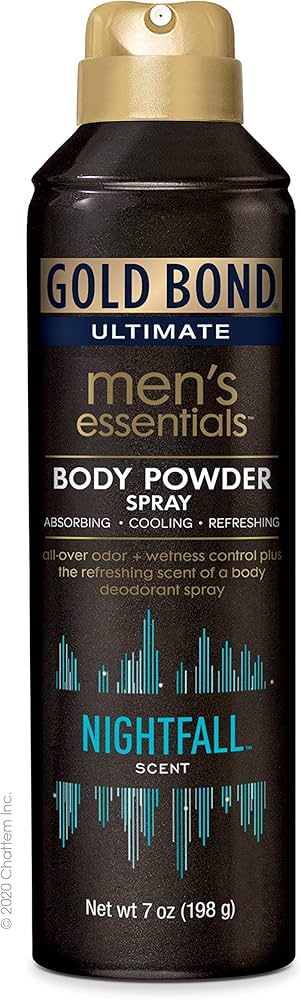 Gold Bond Men's Essentials Body Powder Spray Nightfall Scent - 7oz/12pk