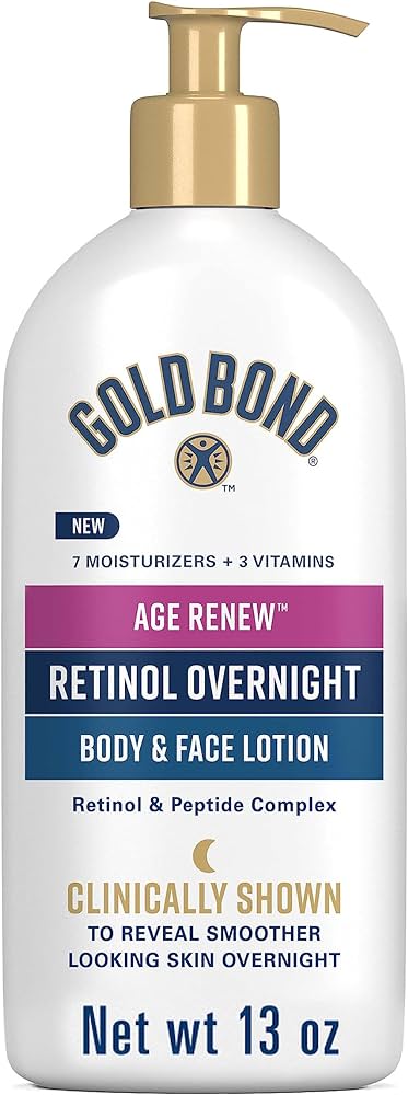 Gold Bond Age Renew Retinol Overnight Body & Face Lotion - 13oz/24pk