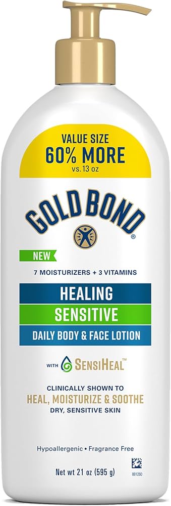 Gold Bond Healing Sensitive Daily Body & Face Lotion - 21oz/18pk