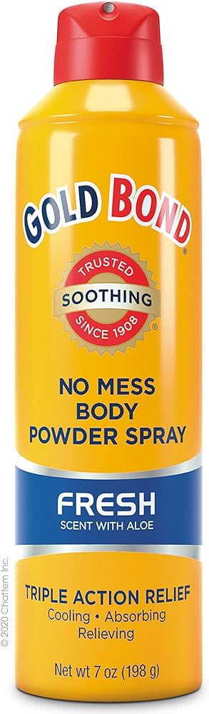 Gold Bond No Mess Body Powder Spray Fresh Scent with Aloe - 7oz/12pk