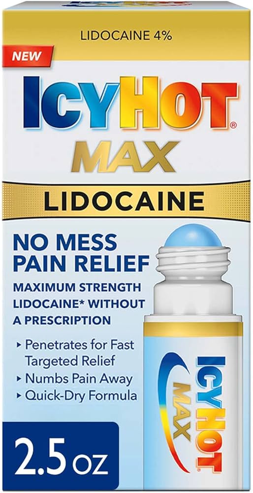 Icy Hot Max Strength No Mess Pain Relief Applicator Plus Lidocaine - 2.5oz/24