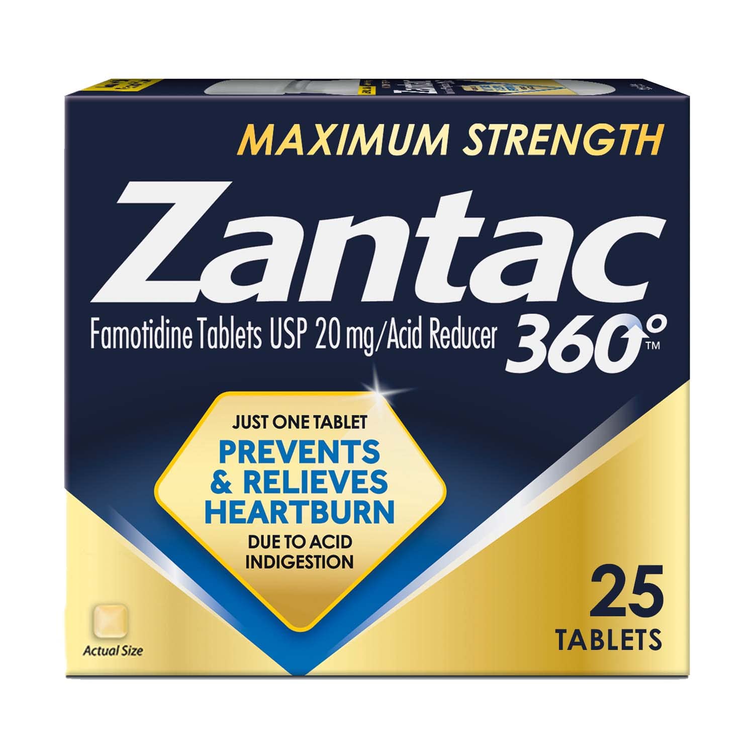 Zantac 360 Acid Reducer Tablets (20mg) - 25ct/24pk