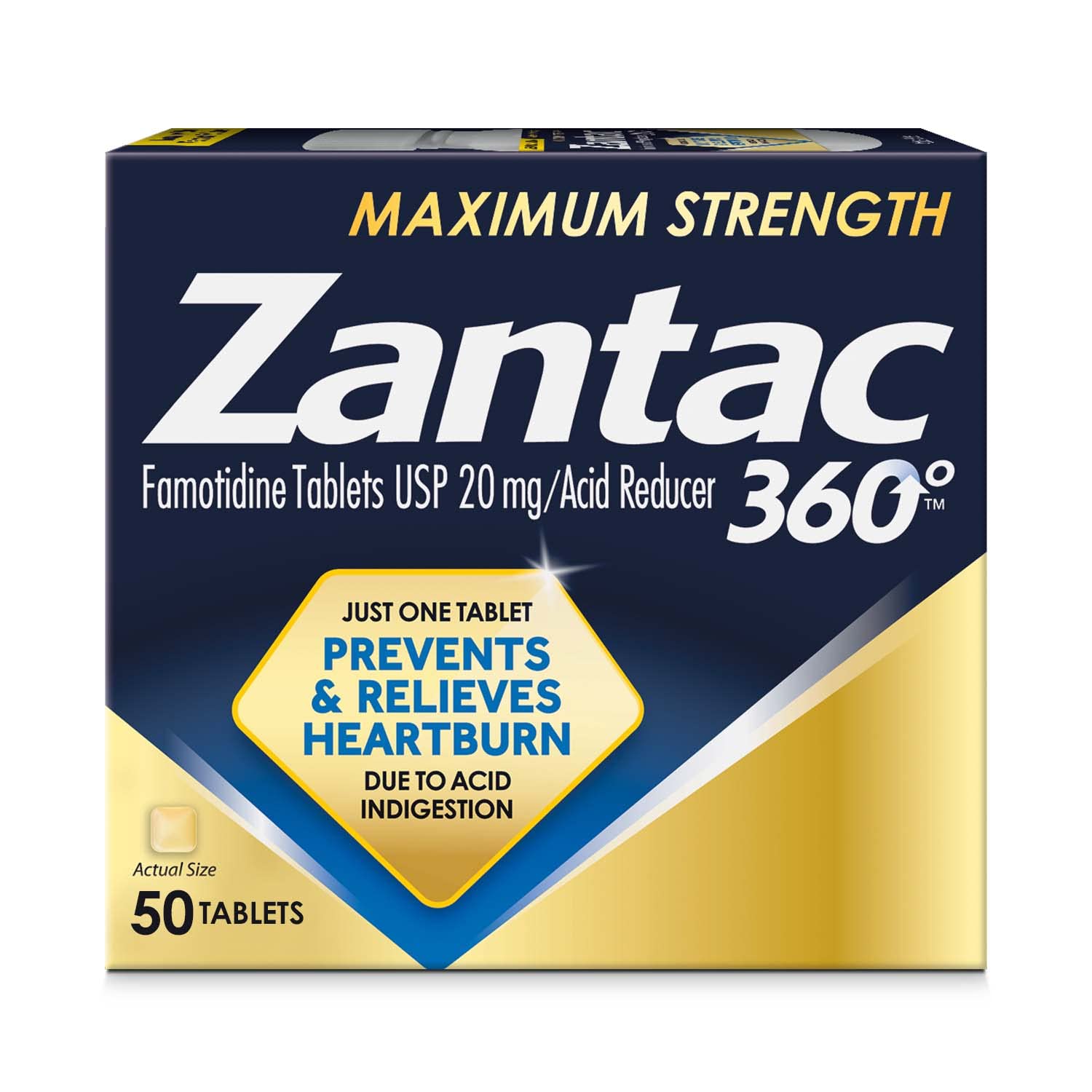 Zantac 360 Acid Reducer Tablets (20mg) - 50ct/24pk