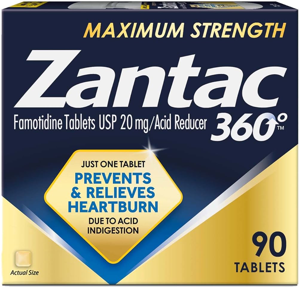 Zantac 360 Acid Reducer Tablets (20mg) - 90ct/24pk
