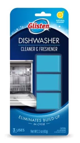 Glisten Dishwasher Cleaner & Freshener 3 Uses - 2.3oz/12pk