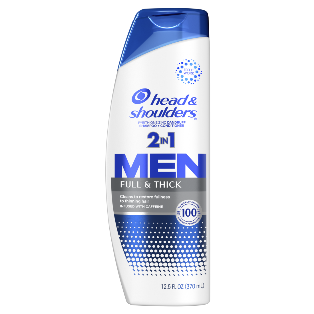 Head and Shoulders Mens 2 in 1 Dandruff Shampoo and Conditioner for Full & Thick for Daily Use - 12.5oz/6pk