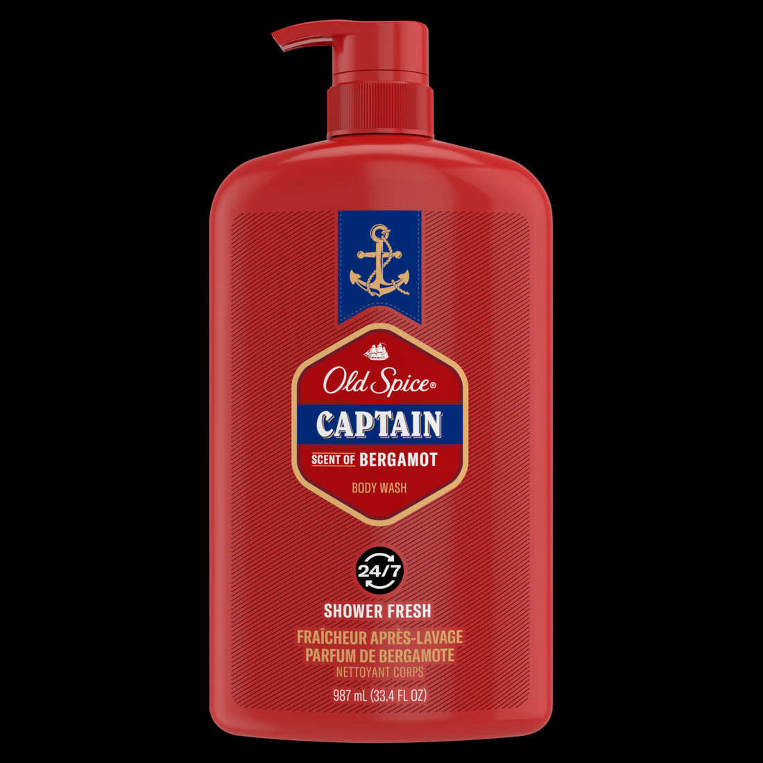 Old Spice Men's Body Wash Pump Captain Scent - 33.4oz/4pk