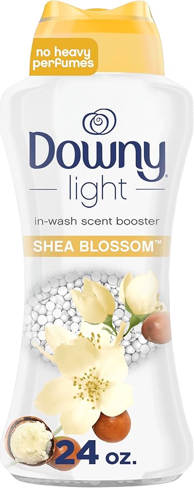 Downy Light In Wash Laundry Scent Booster Shea Blossom with No Heavy Perfume- 24oz/4pk