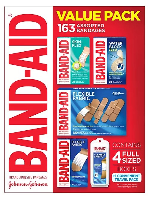 Band-Aid Adhesive Bandages Variety Pack - 163ct/1pk