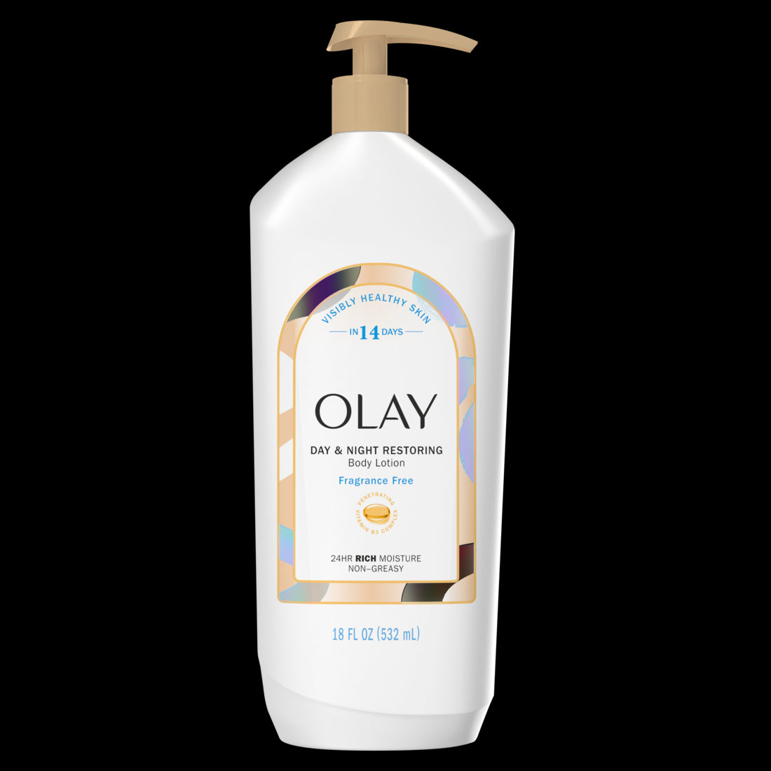 Olay Day & Night Restoring Hydrating Body Lotion Fragrance Free - 18oz/12pk