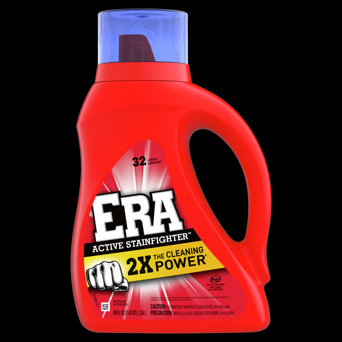 Era 2X Ultra Active Stainfighter Formula Liquid Laundry Detergent 32 loads - 46oz/6pk