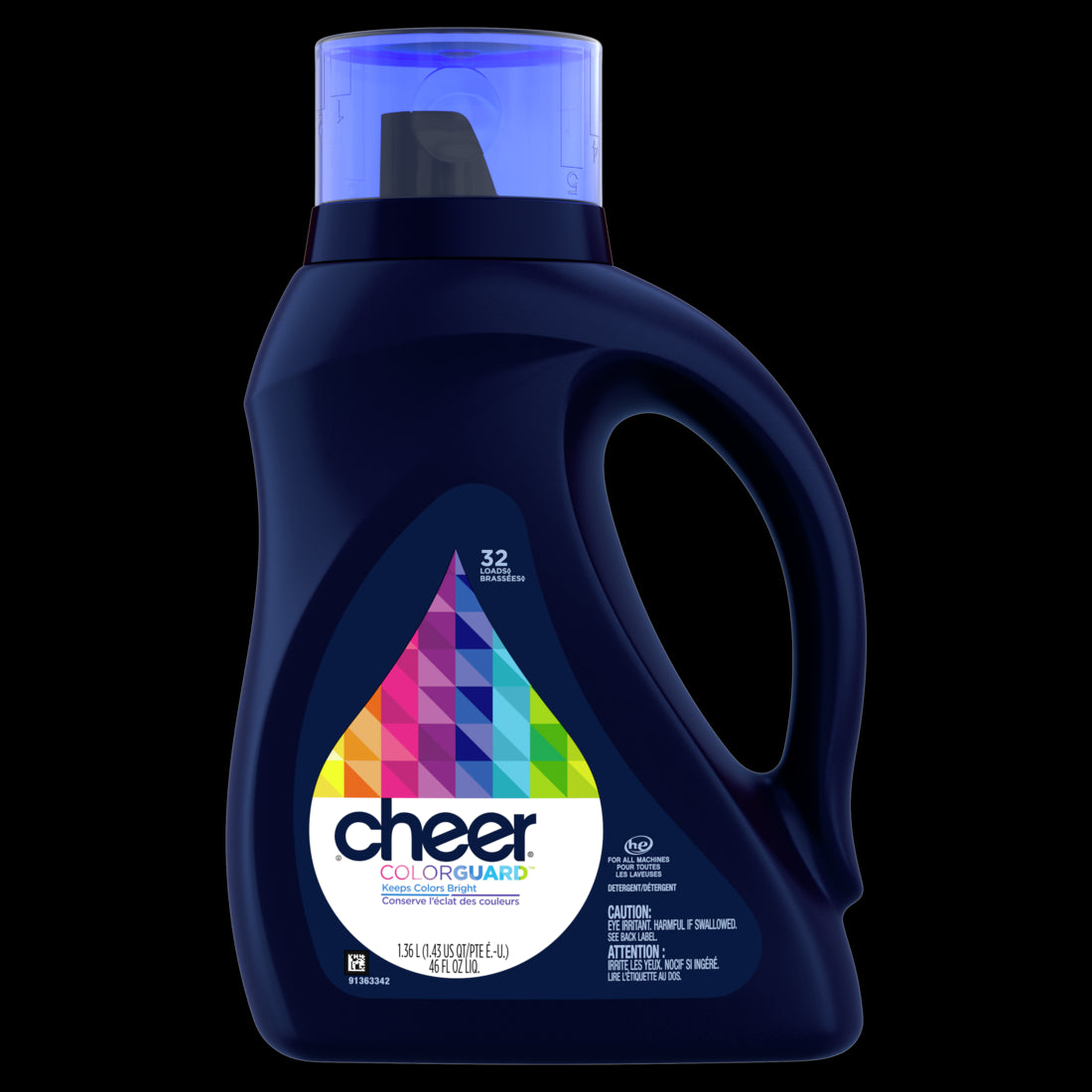 Cheer Liquid Laundry Detergent HE Compatible 32 Loads - 46oz/6pk