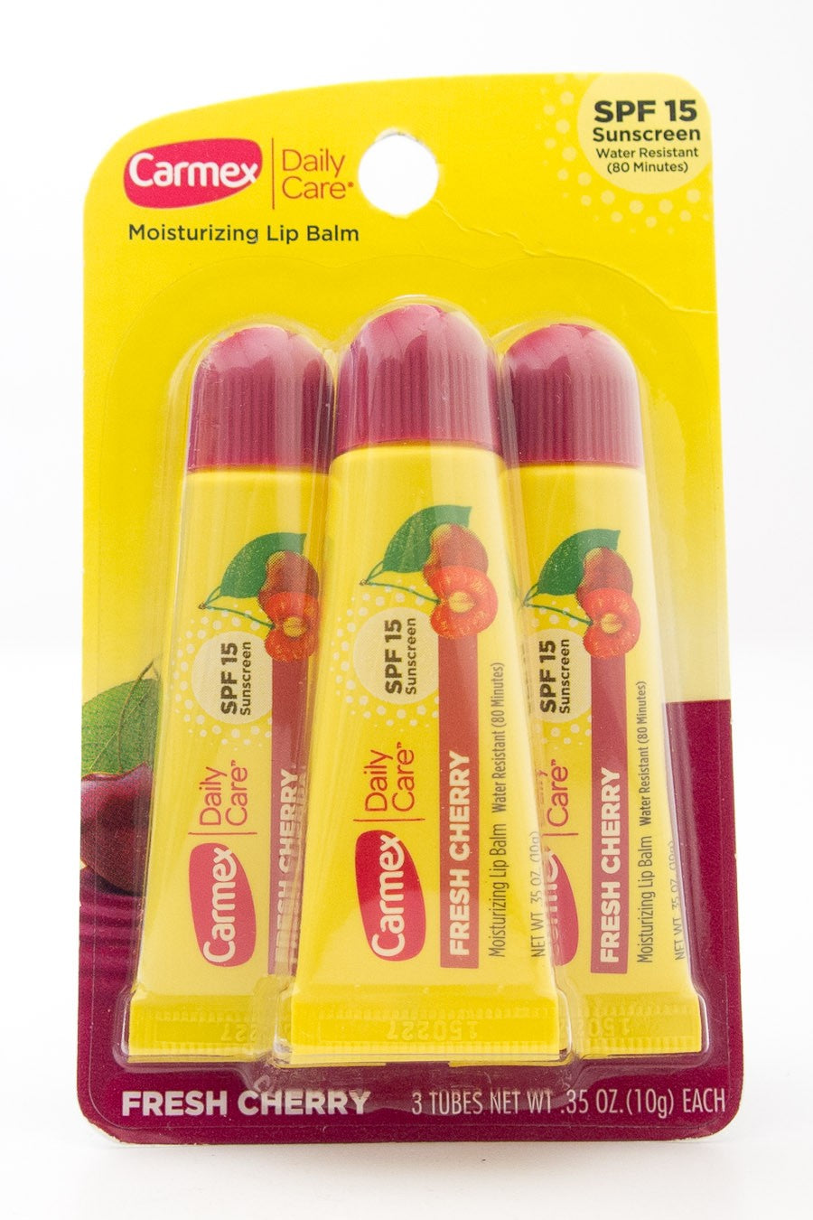 Carmex Daily Care Cherry Flavor with SPF15 Squeeze Tube Lip Balm - 1.05oz/3ct/72pk