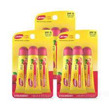 Carmex Daily Care Strawberry Flavor  with SPF15 Squeeze Tube Lip Balm - 0.35oz/3ct/72pk