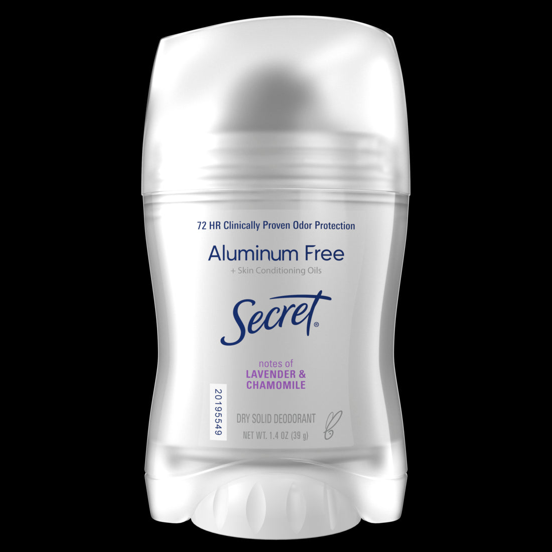 Secret Clinically Proven Aluminum Free Deodorant for Women Lavender & Chamomile 1.4oz/12pk