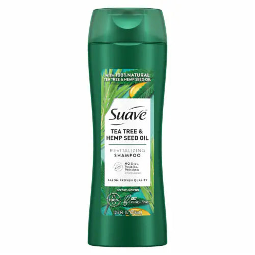 Suave Shampoo Tea Tree & Hemp Seed Oil - 12.6oz/6pk