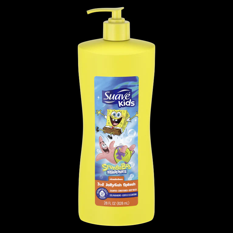 Suave Kids Spongebob 3 in 1 Shampoo Jellyfish Splash - 28oz/4pk