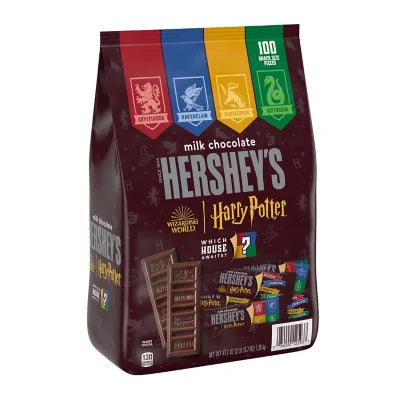 Hershey's Halloween Milk Chocolate Harry Potter Snack Size Candy, 100 pcs/1pk