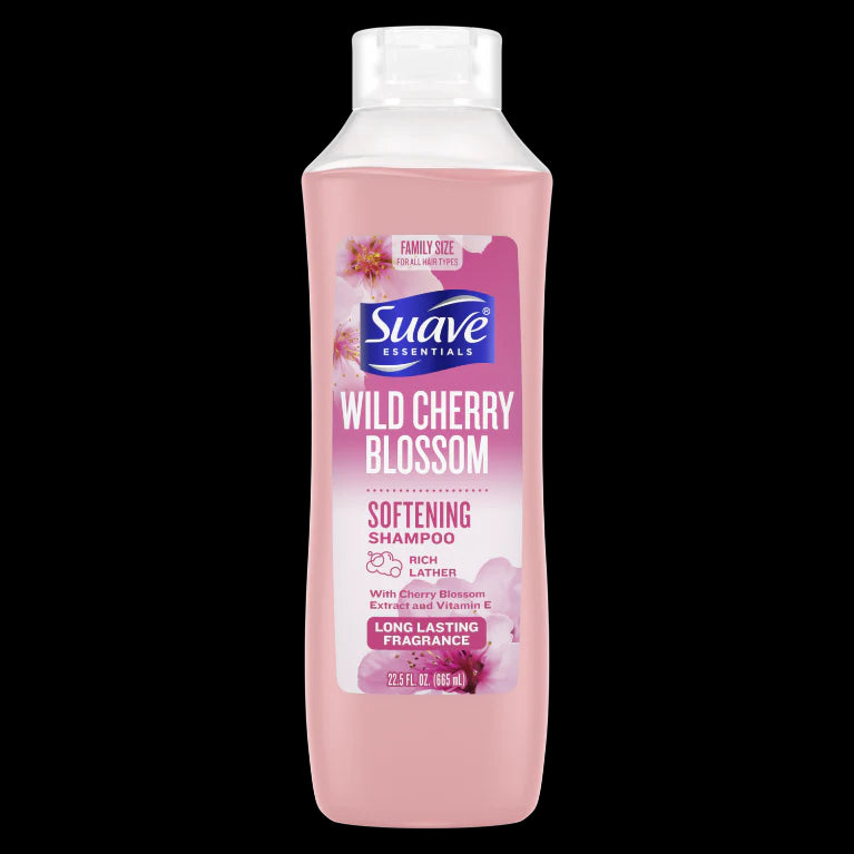 Suave Essentials Wild Cherry Blossom Softening Shampoo - 22.5oz/4pk