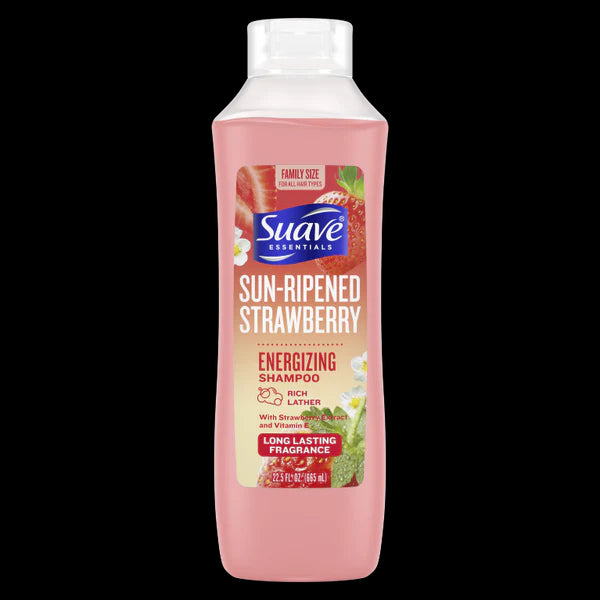 Suave Essentials Sun-Ripened Strawberry Energizing Shampoo - 22.5oz/4pk