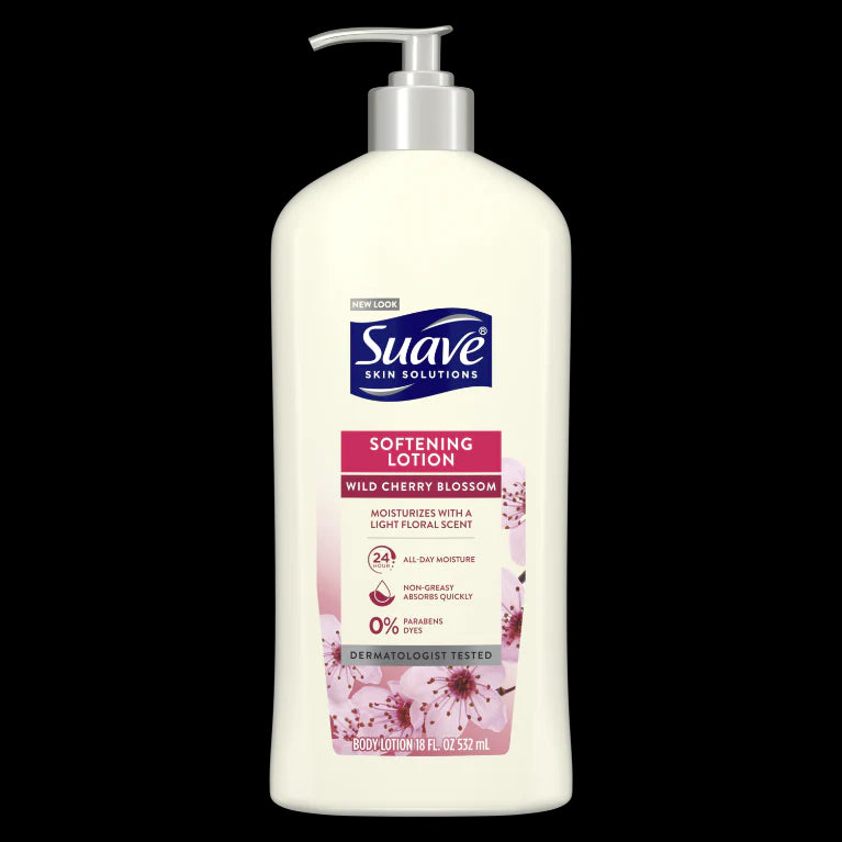 Suave Softening Lotion Wild Cherry Blossom - 18oz/6pk