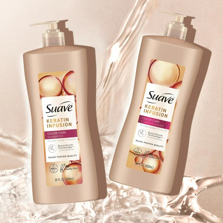 Suave Keratin Infusion Shampoo & Conditioner (2) - 28oz/4pk