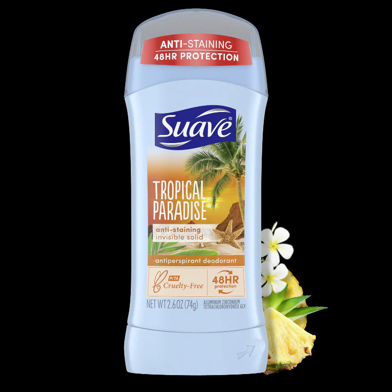 Suave Antiperspirant Deodorant in Tropical Paradise 1.2oz/12pk