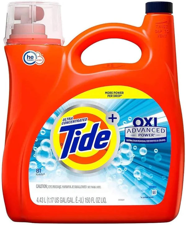 Tide HE Ultra Concentrate OXI Advanced Power Liquid Laundry Detergent 89 Wash Loads - 157oz/4pk