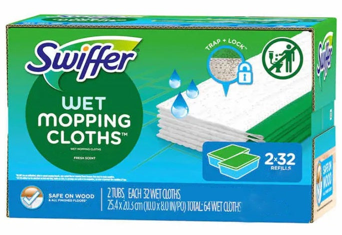 Swiffer Sweeper Wet Mopping Cloths - 32ct/2pk