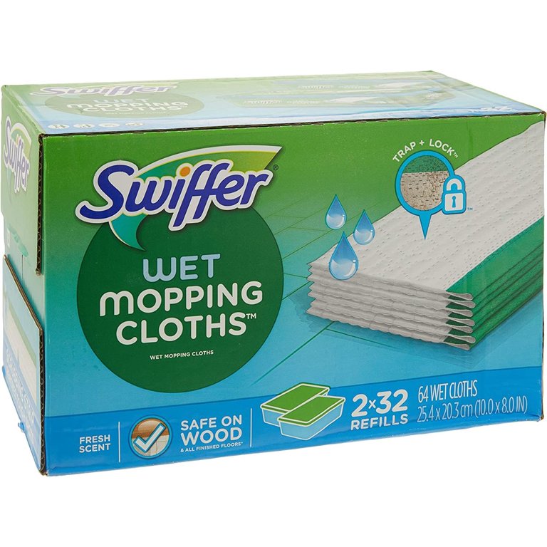 Swiffer Wet Mopping Cloths Fresh Scent 2x32 Refills - 64ct/1pk