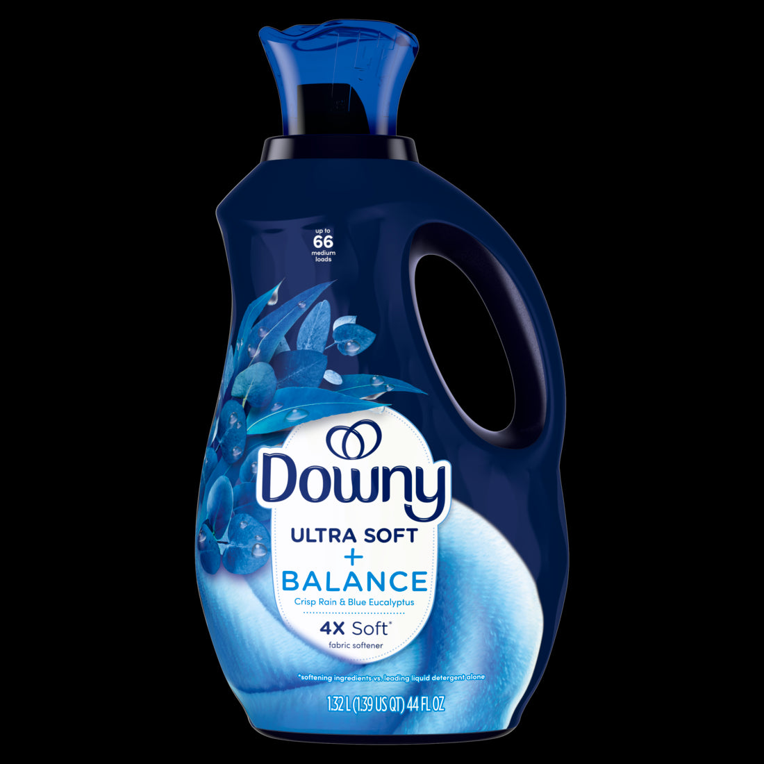 Downy Ultra Soft Fabric Softener Liquid Balance Crisp Rain and Blue Eucalyptus 66 Loads - 44oz/4pk