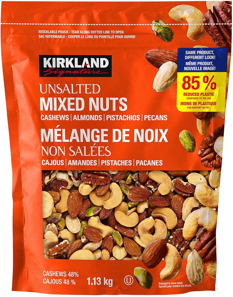 Kirkland Signature Unsalted Mixed Nuts - 40oz/1.13kg/1pk