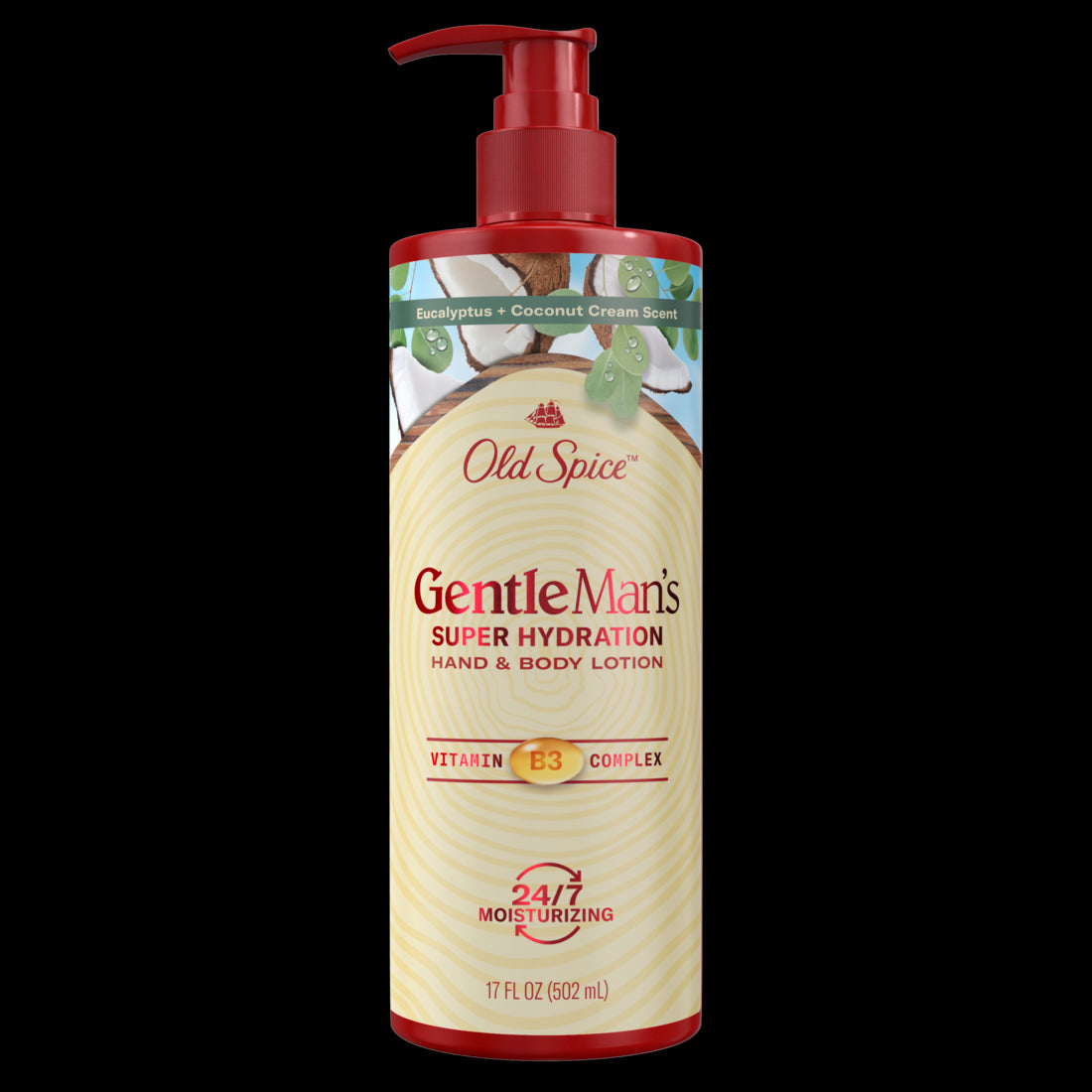 Old Spice Gentleman's Blend Super Hydration Hand & Body Lotion Eucalyptus & Coconut Cream - 17oz/4pk