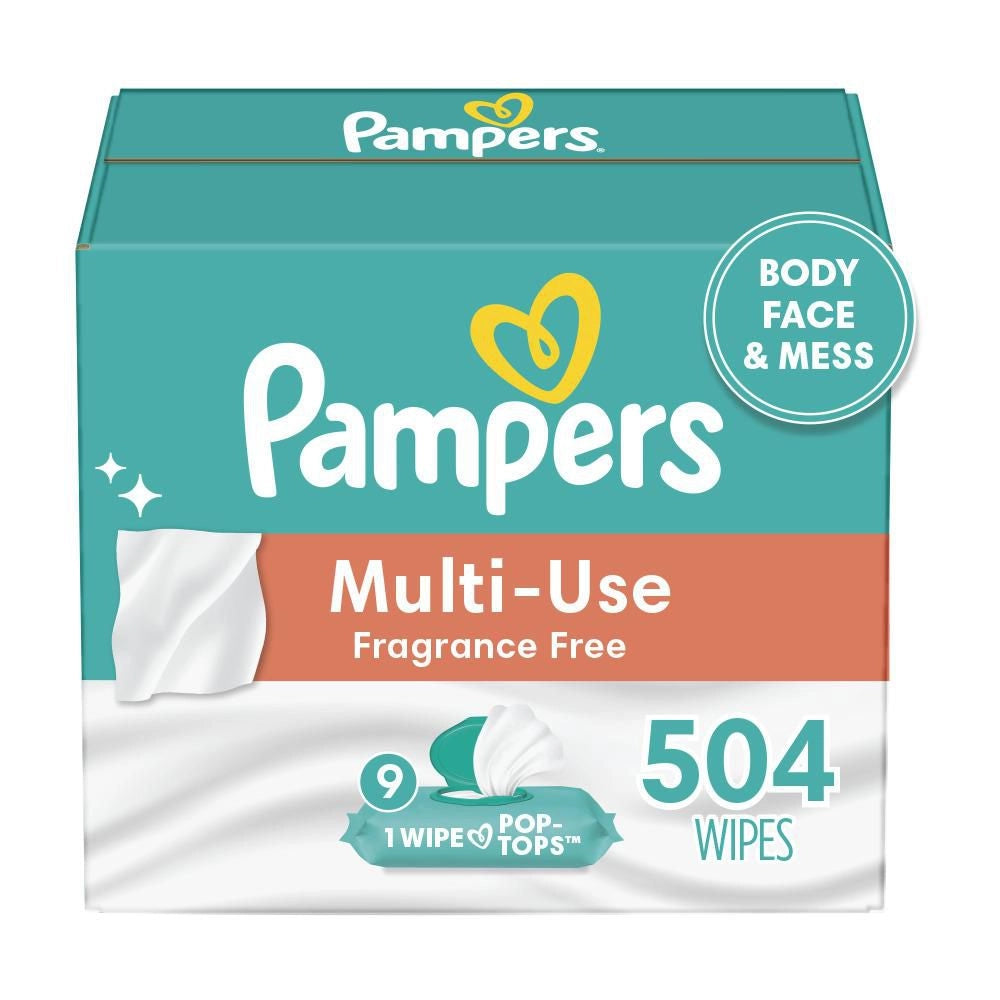 Pampers Wipes Multi-Use Fragrance Free - 504ct/1pk