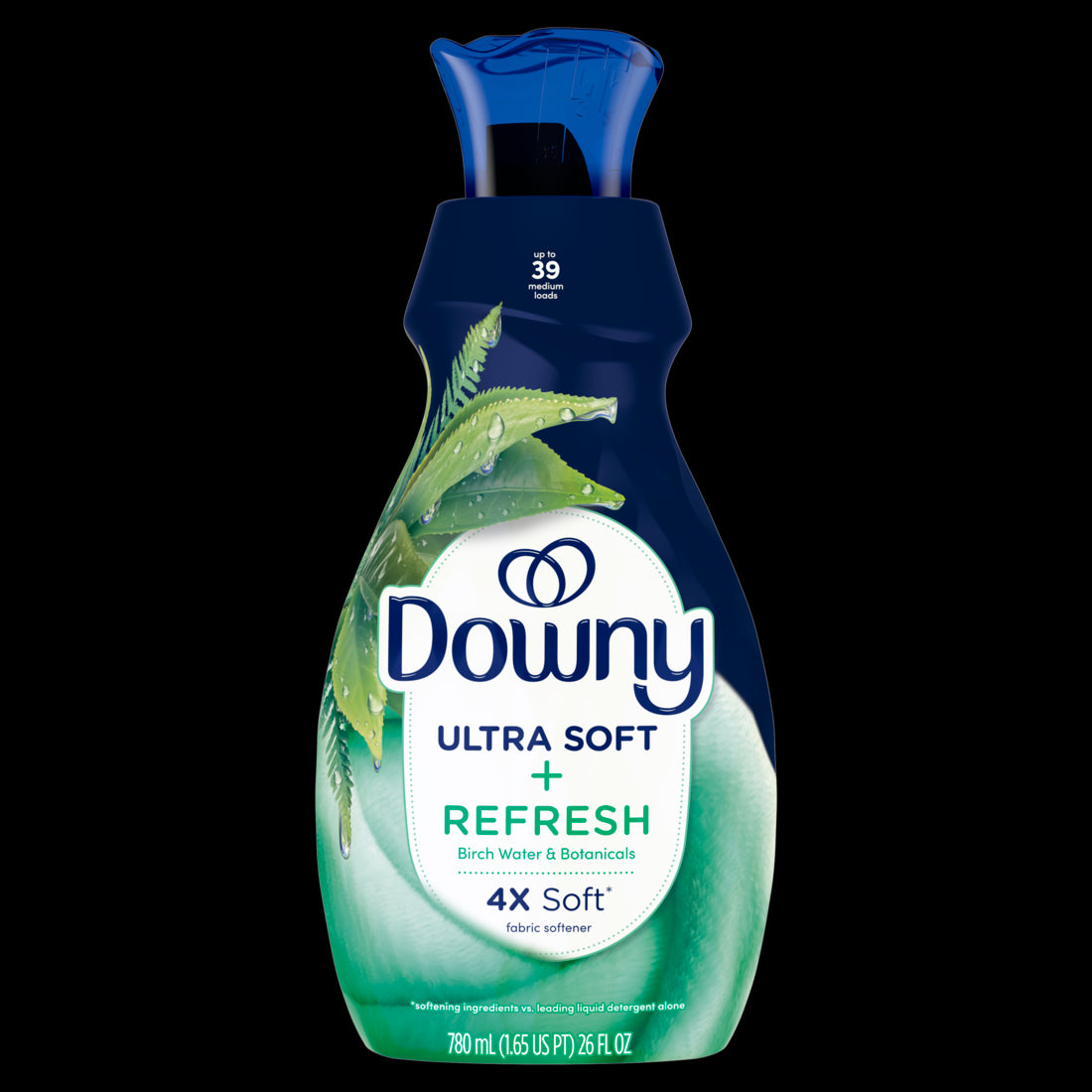 Downy Ultra Soft Fabric Softener Liquid Refresh Birch Water and Botanicals 39 loads - 26oz/4pk